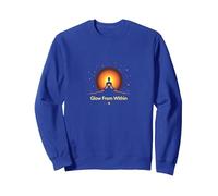 Glow From Within: Spiritual Meditation Yoga Sweatshirt, Adult Unisex, Royal Blue, XXL