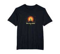 Glow from Within: Spiritual Meditation Yoga T-Shirt, Men's Big and Tall, Black, 6X Tall