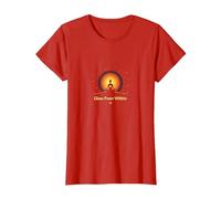Glow from Within: Spiritual Meditation Yoga T-Shirt, Women, Red, M