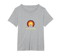 Glow from Within: Spiritual Meditation Yoga T-Shirt, Women's Plus, Heather Grey, 5X
