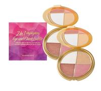 Glow Gallery Highlighting Eye & Cheek Palette, 4-In-1 Eyeshadow And Highlighter Makeup, Long Lasting Make-up, Multi-Use Palette Suitable for Daily & Party Makeup (2)