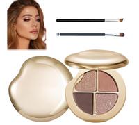 Glow Gallery Highlighting Eye Cheek Palette, Metallic Shimmer Eye Cheek Palette, 4 Color Eyeshadow And Highlighter Makeup,All In One Sleek Palettes