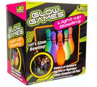 Glow Games, Glow in the dark bowling set with LED lights, 92592, Light up toys, for ages 5+ years.