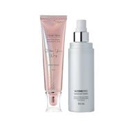 Glow & Go Combo Kit - Rose Gold Strobe Cream (30Ml) & Makeup Fixer (50Ml) | All Day Natural Glow | Hydrating Makeup Fixer | Illuminating & Glowing Makeup Kit, 2 Pieces