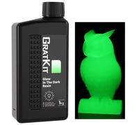 Glow Green in The Dark Resin, 405nm UV-Curing Photopolymer Resin for LCD/DLP 3D Printers, 1000g, Clear
