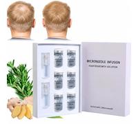 Glow Hair Regrowth System, Hair Density Serum Kit with Micro Needle Applicator, Non-Greasy Scalp Care for Home and Travel Use