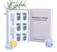 Glow Hair Regrowth System, Micro-Infusion Hair Growth Kit,0.25MM Scalp Stamp with Peptide Scalp Serum For Thinning Hair & Hair Loss,Hair Thickening for Fuller Hair in 4 Weeks-2 Months