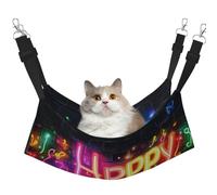 Glow Happy Birthday Printed Pet Hammock - Sleeping Hammock For Cats, Rabbits, Ferrets, Puppies, Small Animals