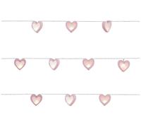 Glow Heart Wooden Love LED String Lights - Pink