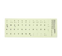 Glow in Dark Keyboard Sticker for PC Desktop Keycaps | PVC Matte Finish, Easy Peel-and-stick Sheet, German Learning Practice, Night-time Computer Use
