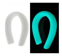 Glow in Dark Neck Ring Weight for Diving with Bendable Silicone Exterior Optimized for Hydrodynamic Performance in Scuba and Snorkeling (L Blue)