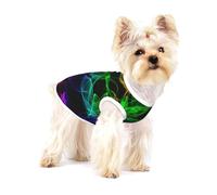 Glow In Dark Splatter Neon,Cotton Sleeveless Pet T-Shirt Soft Stretchy Puppy Breathable Vest,S