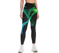 Glow in Dark Splatter Neon High Waist Yoga Pants Stretchy Pants Skinny Leggings for Running Gym Sports