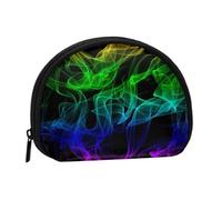 Glow in Dark Splatter Neon, Women's Storage Bag Shell Makeup Bag Small Coin Purse Shell Change Pouch