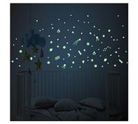 Glow in The Dark Adhesive Stickers | Luminous Astres Sticker - Wall Decoration Fluorescent | 35 x 35 cm
