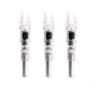 Glow in the Dark Arrow Nocks for 6.2mm Shafts, Auto-Illuminating LED Tools, Brightness Vision Accessories, Plastic Construction, Red Green Blue Options, 3 Pack(colourful)