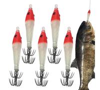 Glow in the Dark Baits, 5 Glow in the Dark Jig - Artificial Swimbaits for Outdoor, Catfish, Sea Bass, Perch, Trout, and Salt Water, Kayak, Boat, Lake and River