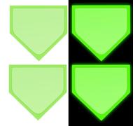 Glow-in-the-Dark Baseball Rubber Bases Set - 4 Piece Home Plates for Pitcher's Daily Strength and Agility Training, Backyard Practice, Adult for Softball Kickball Baseball Play and Playground Practice