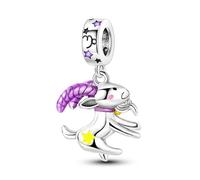 Glow In The Dark Birthday Birth Date Horoscope Star Sign Zodiac Month Charm Bead Pendant 925 Sterling Silver Compatible With Pandora Charm Moments Bracelet (Capricorn)