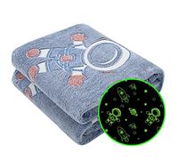 Glow in The Dark Blanket Stars Throw Blanket Christmas Birthday Gifts for Kids Soft Cozy Fluffy Plush Space Decor Blankets for Couch Bed Sofa Unique Gifts for Boys Girls Teens Planet Blanket 50"x60"