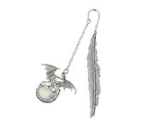 Glow in the Dark Book Marker for Creative Feather Dragon Bookmark Label