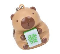 Glow-in-the-Dark Capybara Keychain With LED Light & Animal Sounds Interactive Kids Toy For Night Play & Access Capybaras Noise Maker Keyring