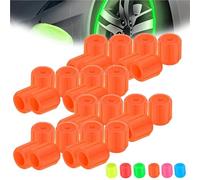 Glow in the Dark Car Tire Valve Cap Set durable, Universal Fluorescent Valve Stem Caps, Waterproof Luminous Night Rider Covers, Corrosion Iluminated Accessories for Truck Bike(Orange,36PCS)