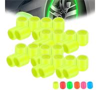 Glow in the Dark Car Tire Valve Cap Set durable, Universal Fluorescent Valve Stem Caps, Waterproof Luminous Night Rider Covers, Corrosion Iluminated Accessories for Truck Bike(Yellow,36PCS)