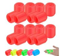 Glow-In-The-Dark Car Tire Valve Cap Set, Fluorescent Valve Caps, Waterproof Luminous Car Tire Valves Caps, Easy To Install No Tool Required For Vehicle Bikes (Red,32pcs)