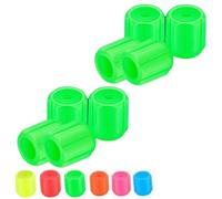 Glow-in-the-Dark Car Tire Valve Cap Set, Luminous Night Rider Valve Covers - Durable, Easy-to-Install, No-Tool-Required Accessories for Safe Night Driving - for Most Vehicle Tires (8PCS-Green)