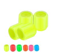 Glow-in-the-Dark Car Tire Valve Cap Set, Luminous Night Rider Valve Covers - Durable, Easy-to-Install, No-Tool-Required Accessories for Safe Night Driving - for Most Vehicle Tires (4PCS-Yellow)