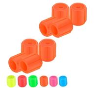 Glow-in-the-Dark Car Tire Valve Cap Set, Luminous Night Rider Valve Covers - Durable, Easy-to-Install, No-Tool-Required Accessories for Safe Night Driving - for Most Vehicle Tires (8PCS-Orange)