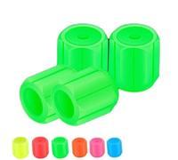 Glow-in-the-Dark Car Tire Valve Cap Set, Luminous Night Rider Valve Covers - Durable, Easy-to-Install, No-Tool-Required Accessories for Safe Night Driving - for Most Vehicle Tires (4PCS-Green)
