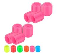 Glow-in-the-Dark Car Tire Valve Cap Set, Luminous Night Rider Valve Covers - Durable, Easy-to-Install, No-Tool-Required Accessories for Safe Night Driving - for Most Vehicle Tires (8PCS-Pink)