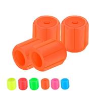 Glow-in-the-Dark Car Tire Valve Cap Set, Luminous Night Rider Valve Covers - Durable, Easy-to-Install, No-Tool-Required Accessories for Safe Night Driving - for Most Vehicle Tires (4PCS-Orange)