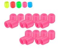 Glow-in-The-Dark Car Tire Valve Cap Set - Waterproof Luminous Fluorescent Stem Caps, Easy to Install No Tool Required, for Most Vehicle Tires (Pink)