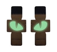 Glow in The Dark Cat Eyes Patch - Hook Fasteners Glowing Embroidery Patches Soft Patch,Non Fading Multipurpose Soft Cat Eyes Glow in The Dark for Clothes Jacket