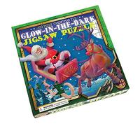 Glow in The Dark Christmas Eve with Santa and Rudolph Jigsaw Puzzle 100 pc
