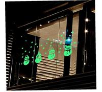 Glow in The Dark Christmas Wall Sticker Decal Snowman Xmas Window Decoration