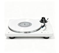 Glow in The Dark Clear Acrylic Turntable Slipmat, Anti-Static Vibration Dampening Vinyl Platter Pad, Noise Reduction Hi-Fi Turntable Mat Suitable for 30CM Record Player, 5 Colours Available (White)