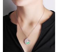 Glow-in-the-Dark Color-Changing Mountain Seed Pendant | Christian Jesus Necklace with Faith-Inspired Design | Spiritual Symbol with Light-Activated Colors
