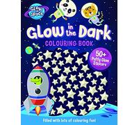 Glow in the Dark Colouring Book with Puffy Glow Stickers (Glow in Space)