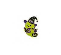 Glow in the Dark Cute Ghost Enamel Pin, Gothic Halloween Witch Lapel Brooch Charm Badge Alloy Spooky Gift Jewelry, M, Zinc, no gemstone
