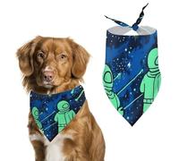 Glow in The Dark Dog Bandana Triangle Dog Scarf Washable Polyester Dog Bibs Cute Pet Bandana for Medium Large Dogs Puppy and Cats