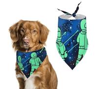 Glow in The Dark Dog Bandanas for Feeding Grooming, Triangle Pet Bibs for Cats & Dogs Washable Fashion Pets Scarf for Party Travel 27.6 X 11.8 Inch