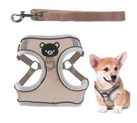 Glow in the Dark Dog Harness - No Pull Dog Harness | Puppy Rope Harness Set | Adjustable Lightweight Pet Vest Combo for Small Dogs,