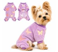 Glow in the Dark Dog Pajamas, Flannel Dog Sweaters for Medium Dogs | Soft Warm Flannel Four-Leg Dog PJs for Chihuahua, Yorkie & Puppies, Cozy dog sweaters for medium dogs for Fall & Winter,M