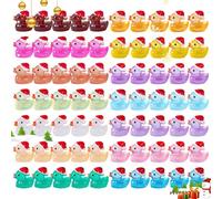 Glow in The Dark Ducks Mini | Glowing Mini Resin Duck Figures Portable and Durable | Sufficient DIY Luminous Ornaments Resin Ducks Gift for Friend Colleague Family