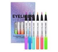 Glow in the Dark Eyeliner, Glittering Shine Effect, Waterproof Eye Contour Pencil, Long-Lasting Pigmented Luminous Pen for Girls, Women, Live Performance, Dance, Night Party