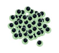 Glow in The Dark Eyes Sticky Self Adhesive for Crafts Handmade DIY Soft Toys 10 mm 100pcs Black White 10 mm 100 pcs